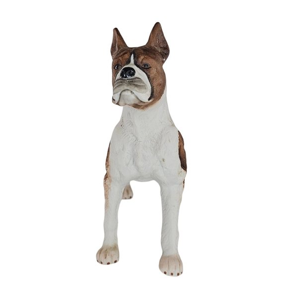 Andrea By Sadek Boxer Dog Figurine Brindle Standing Bisque - Picture 6 of 9